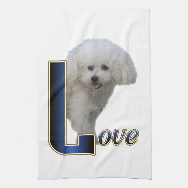 Linge De Cuisine Bichon Frise Love (Vertical)