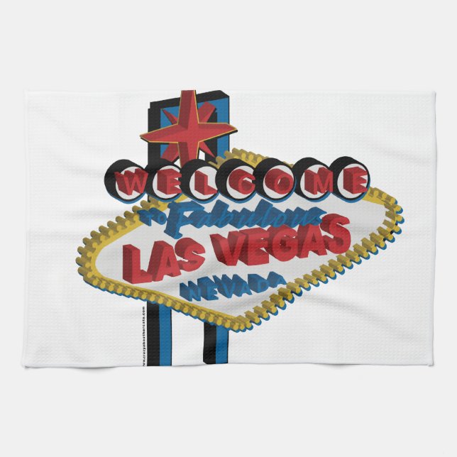 Linge De Cuisine Bienvenue à Fabulous Las Vegas (Horizontal)