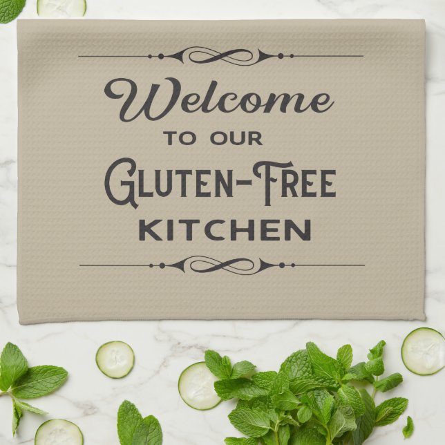 Linge De Cuisine Bienvenue dans notre cuisine sans gluten (Plié)