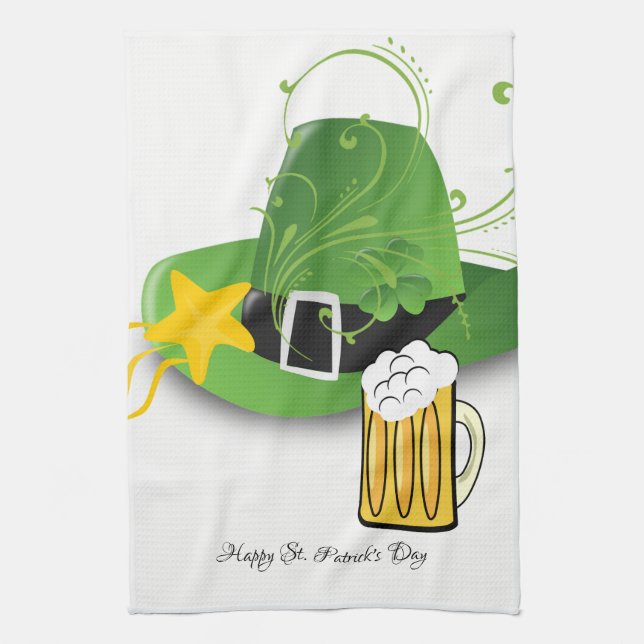 Linge De Cuisine Bière Casquette de cuisine Saint Patrick's Day (Vertical)