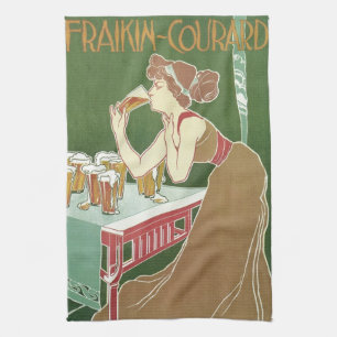 Linge De Cuisine Bière de la Brasserie Art Nouveau Vintage Fraikin-