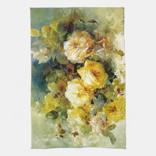 Linge De Cuisine Bischoff - Roses (jaune)