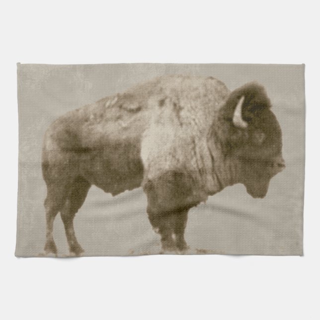 Linge De Cuisine Bison d'Amérique (Horizontal)