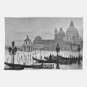 Linge De Cuisine Black Blanc Grand Canal Venise Italie Voyage