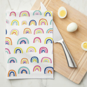 Linge De Cuisine Blanc Multi Rainbow