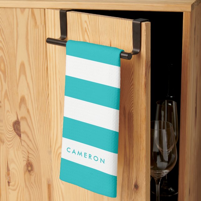 Linge De Cuisine Blancs personnalisés et couleurs modifiables (Pliage en tiers)