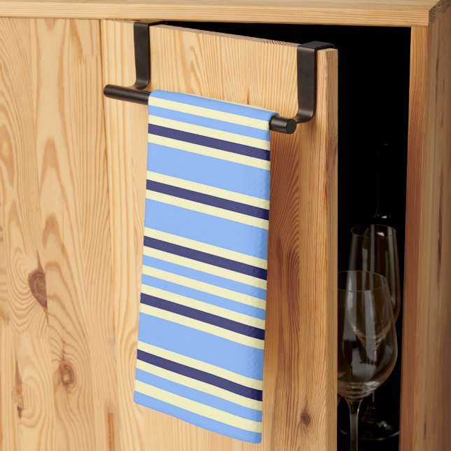 Linge De Cuisine Bleu (Pliage en tiers)