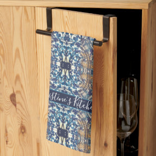 Linge De Cuisine Bleu blanc brun loft de style industriel personnal