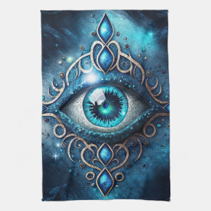 Linge De Cuisine Bleu Bleu Bleu Tous Voir les yeux Illuminati