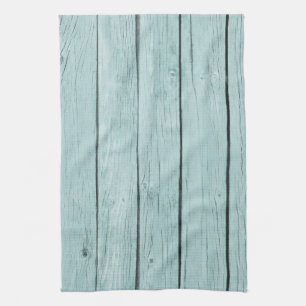Linge De Cuisine Bleu Chic Bois rustique