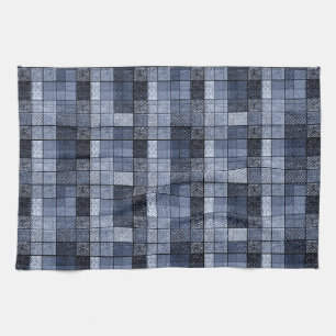 Linge De Cuisine Bleu, denim, tartan, plaid.