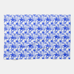 Linge De Cuisine Bleu des étoiles 3