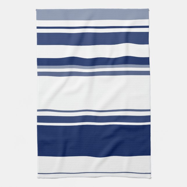 Linge De Cuisine Bleu et blanc (Vertical)