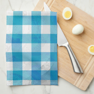 Linge De Cuisine Bleu et blanc À damiers Buffalo Plaid