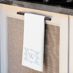 Linge De Cuisine Bleu Monogramme vintage