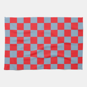 Linge De Cuisine Bleu rouge À damiers En vichy Motif