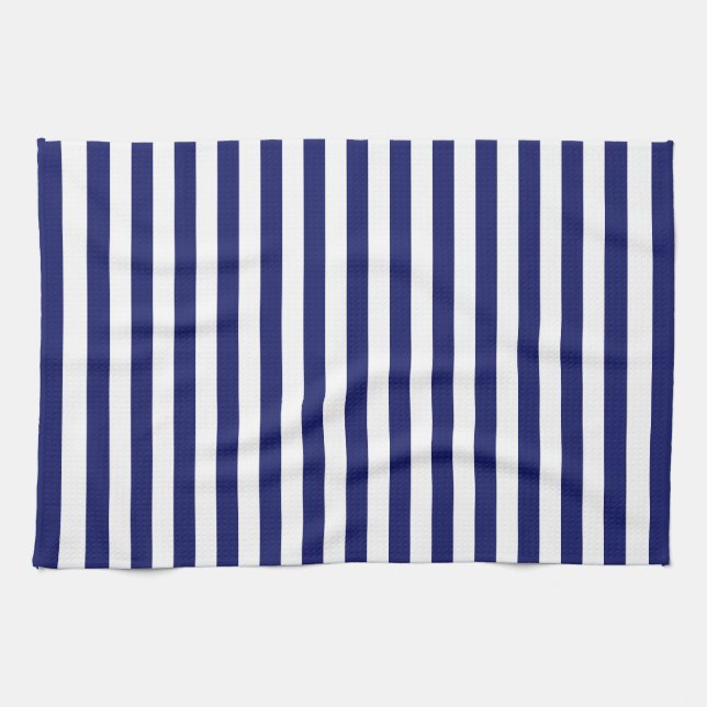 Linge De Cuisine Bleu Sailor Stripe (petite échelle) (Horizontal)
