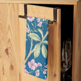 Linge De Cuisine Blue Chinoiserie paon floral
