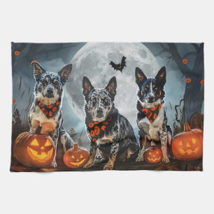 Linge De Cuisine Blue Heeler Halloween Épouvantable