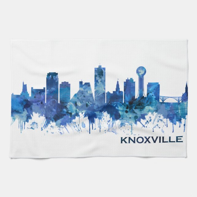 Linge De Cuisine Blue Skyline de Knoxville (Horizontal)