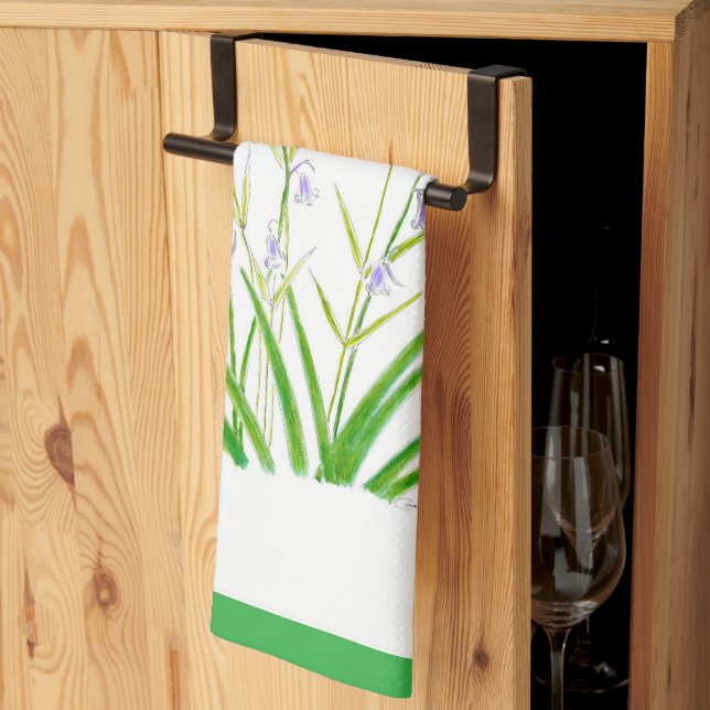 Linge De Cuisine Bluebells and Stitchwort tea towel (Pliage en tiers)