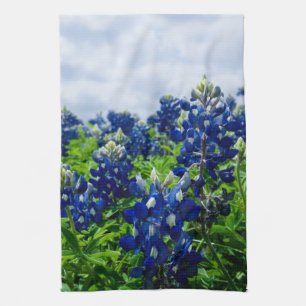 Linge De Cuisine Bluebonnets Blue Floral Texas Texan Elegant