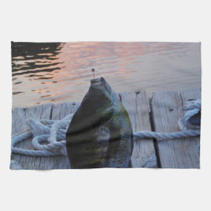Linge De Cuisine Bluegill au coucher du soleil Lac Arrowhead