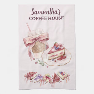 Linge De Cuisine Blush Patisserie Café Marque Personnalisée