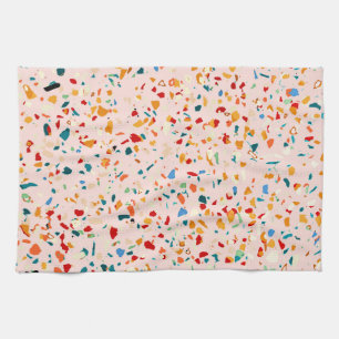 Linge De Cuisine Blush Terrazzo   Speckles écocliques roses   ABSTR