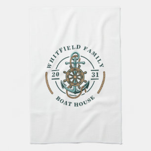 Linge De Cuisine Boat House Ancre Bateau Roue Année Est Personnalis