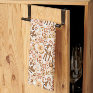 Linge De Cuisine Boeuf mignon cerf modèle floral