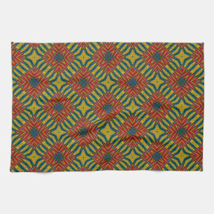 Linge De Cuisine Bohême Hippie Rouge Bleu Jaune Cool ethnique Triba