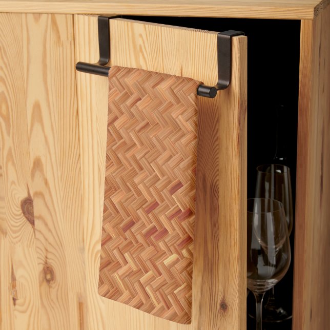 Linge De Cuisine Bohême Wicker Look Basketweave rotin (Pliage en tiers)