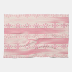Linge De Cuisine Boho Diamonds Stripes Vanille Rose