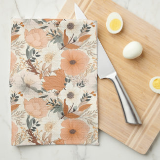 Linge De Cuisine Boho style fleurs couleurs motifs