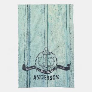 Linge De Cuisine Bois bleu Bienvenue au Lake House