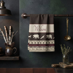 Linge De Cuisine Bois d'automne personnalisés