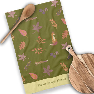 Linge De Cuisine Bois Whimsical Vibes Automne Personnaliser la fami