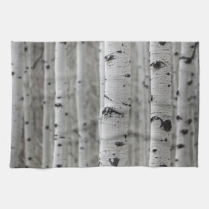 Linge De Cuisine Boiseries, noir & blanc, cuisine d'hiver