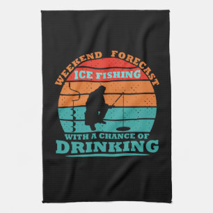 Linge De Cuisine boisson amusante dire et pêche à la glace