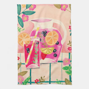 Linge De Cuisine Boisson aux fruits jardin fleurs