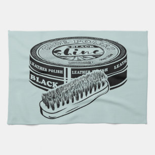 Linge De Cuisine Boite de cirage à chaussures noires