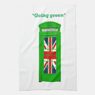 Linge De Cuisine Boîte téléphonique londonienne "Go green"