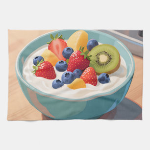 Linge De Cuisine Bol de yaourt aux fruits frais