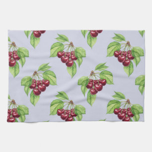 Linge De Cuisine Bold Cherry sur Branches par Natasha Us