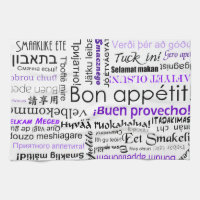 Bon appetit dans d'autres langues - violet