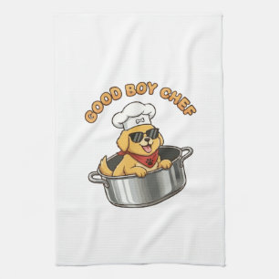 Linge De Cuisine Bon garçon chef cuisine chien