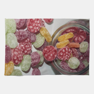 Linge De Cuisine Bonbons aux fruits durs déversés de pot - Cuisine