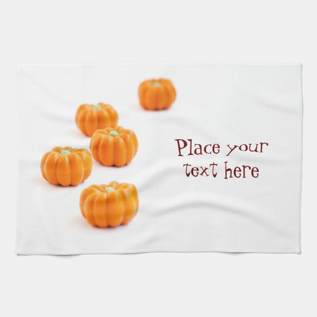 Linge De Cuisine Bonbons citrouilles d'Halloween (Horizontal)