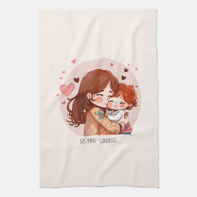 Linge De Cuisine Bond adorable maman et fille (14) (Vertical)